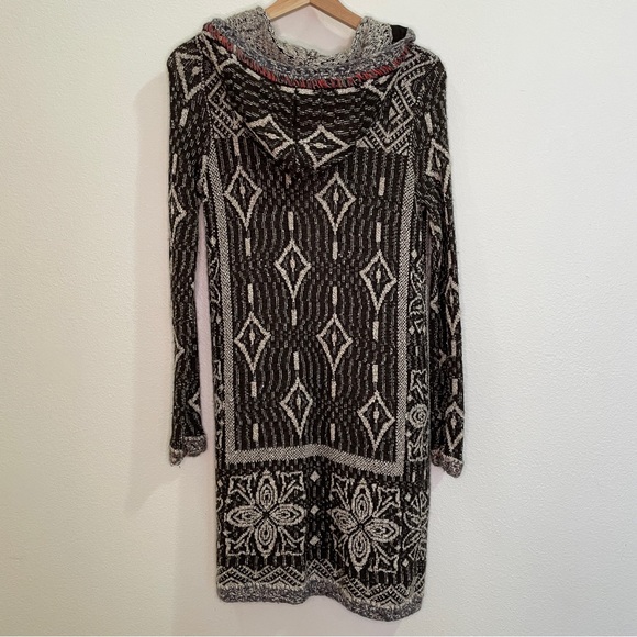 Free People Kai Open Front Pom Pom Tassel Tie Hooded Duster Cardigan - Picture 2 of 14